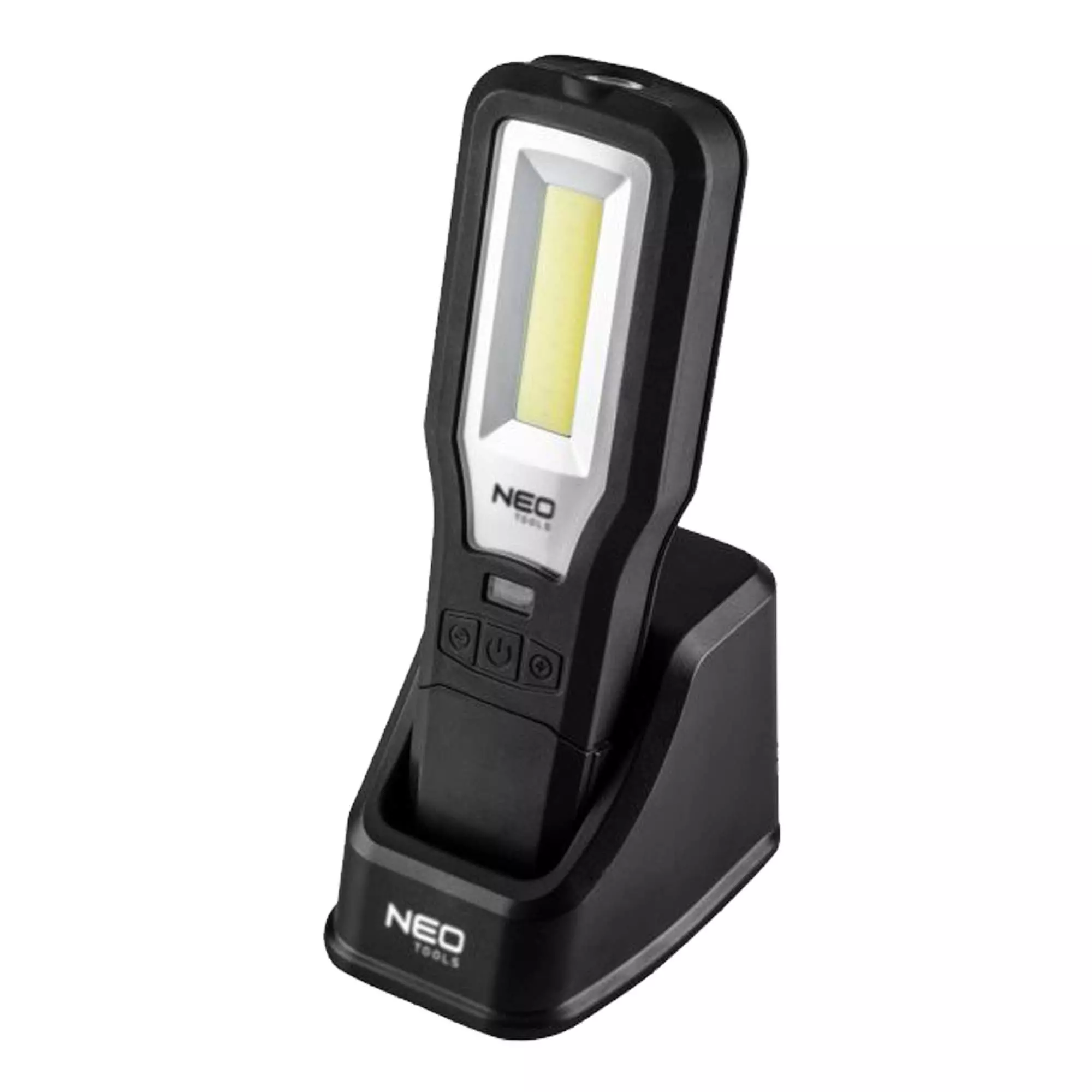 Лампа рабочая NEO TOOLS, 550lm, COB LED, база, зарядное устройство (99-071) Лампа рабочая NEO TOOLS, 550lm, COB LED, база, зарядное устройство (99-071)