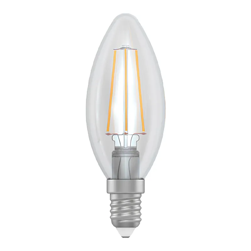 Світлодіодна лампа Electrum Filament 4W E14 3000K свічка ретро (A-LC-1942) Світлодіодна лампа Electrum Filament 4W E14 3000K свічка ретро (A-LC-1942)