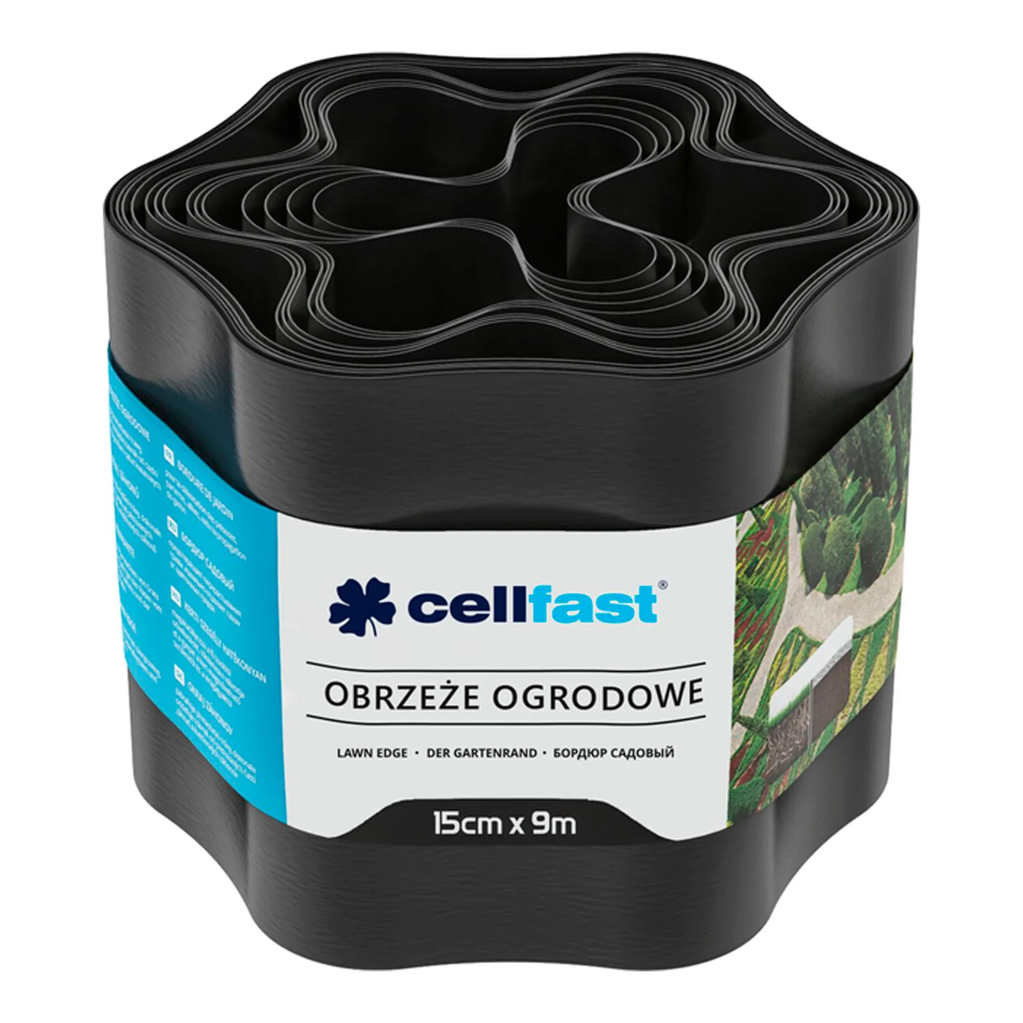 Лента газонная Cellfast волнистая 15см x 9м черная (30-032H) Лента газонная Cellfast волнистая 15см x 9м черная (30-032H)