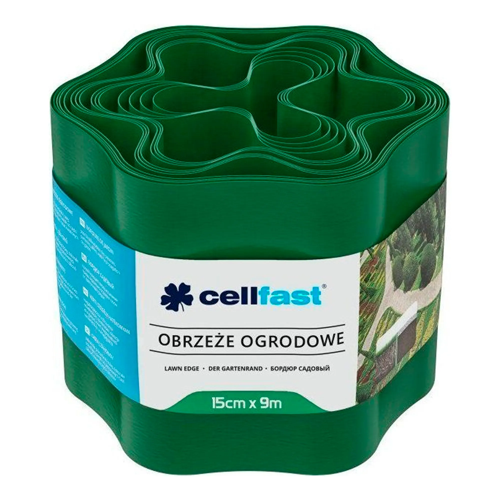Лента газонная Cellfast волнистая 15см x 9м зеленая (30-002H)