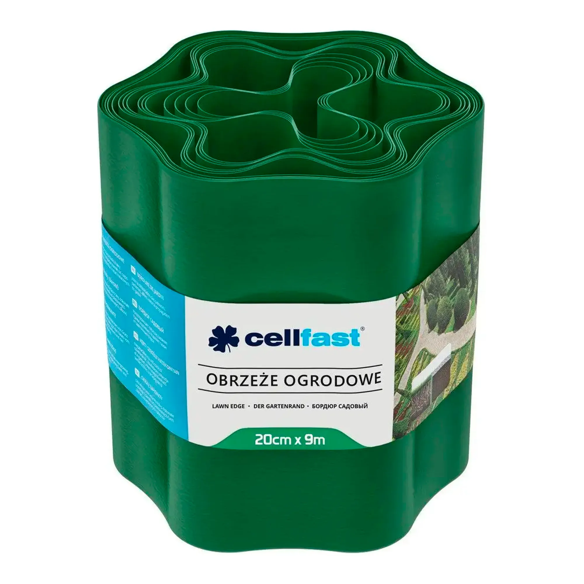 Лента газонная Cellfast волнистая 20см x 9м зеленая (30-003H) Лента газонная Cellfast волнистая 20см x 9м зеленая (30-003H)