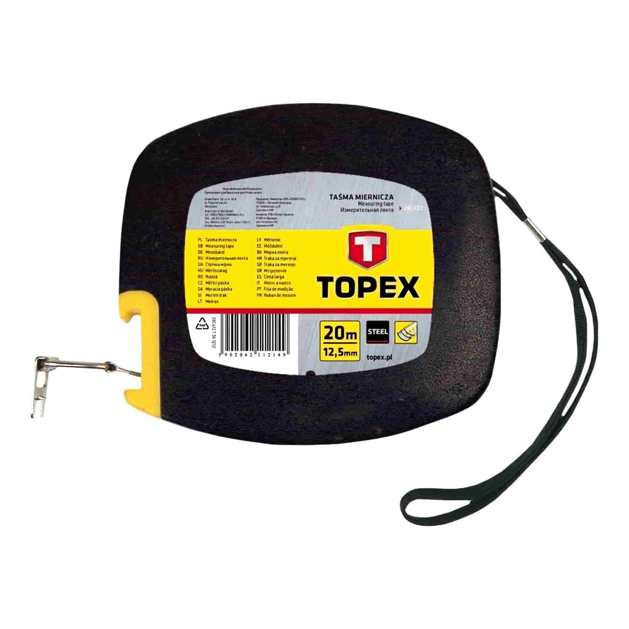 Лента измерительная стальная TOPEX, 20 м (28C412)