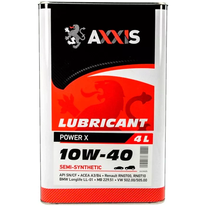 Моторна олива AXXIS 10W-40 Power Х (Каністра 4л) Моторна олива AXXIS 10W-40 Power Х (Каністра 4л)
