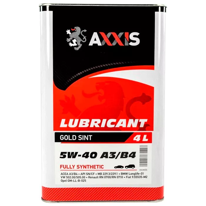 Моторна олива AXXIS 5W-40 A3/B4 Gold Sint (Каністра 4л) Моторна олива AXXIS 5W-40 A3/B4 Gold Sint (Каністра 4л)
