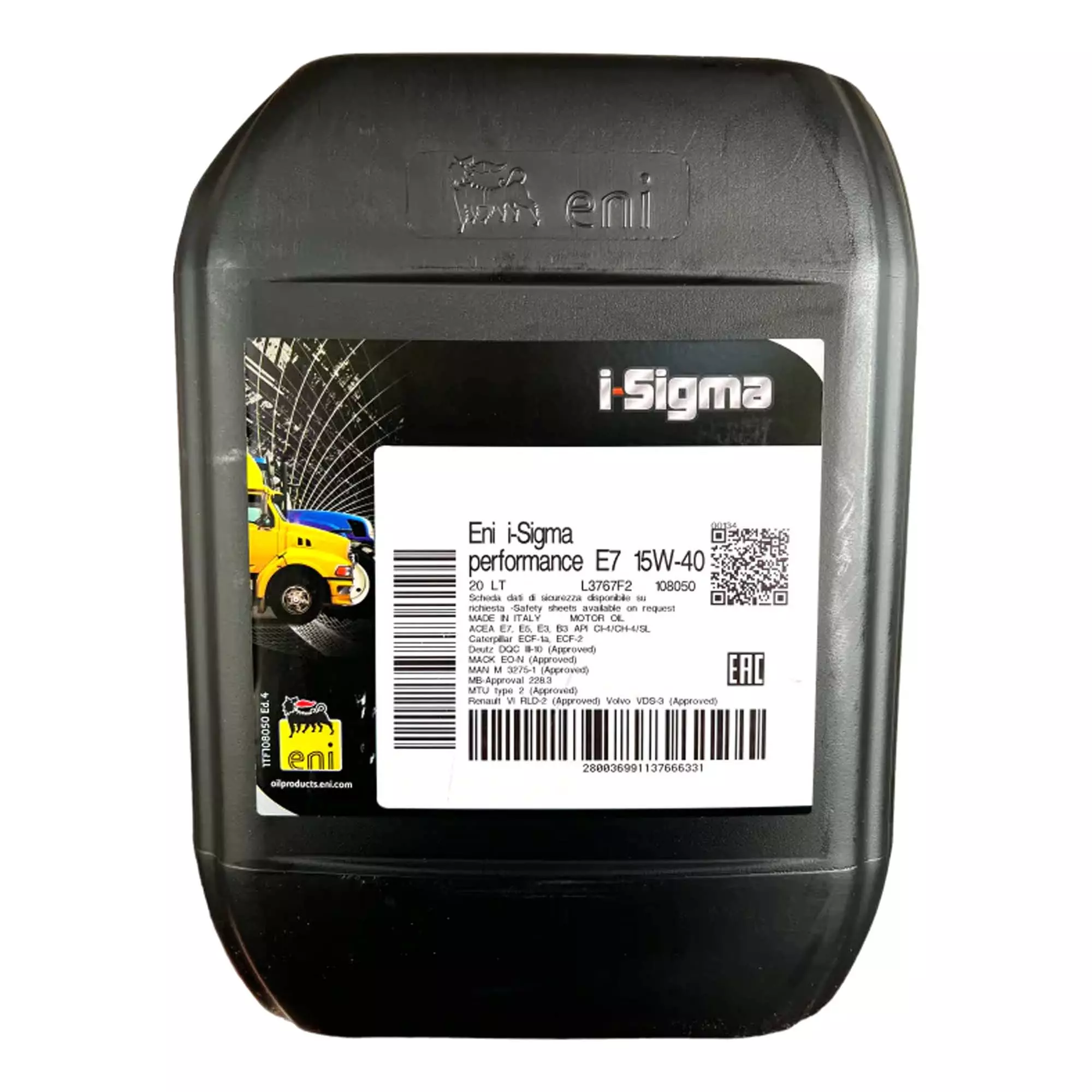 Масло моторное ENI i-Sigma perfomance E7 15w-40 20л Масло моторное ENI i-Sigma perfomance E7 15w-40 20л