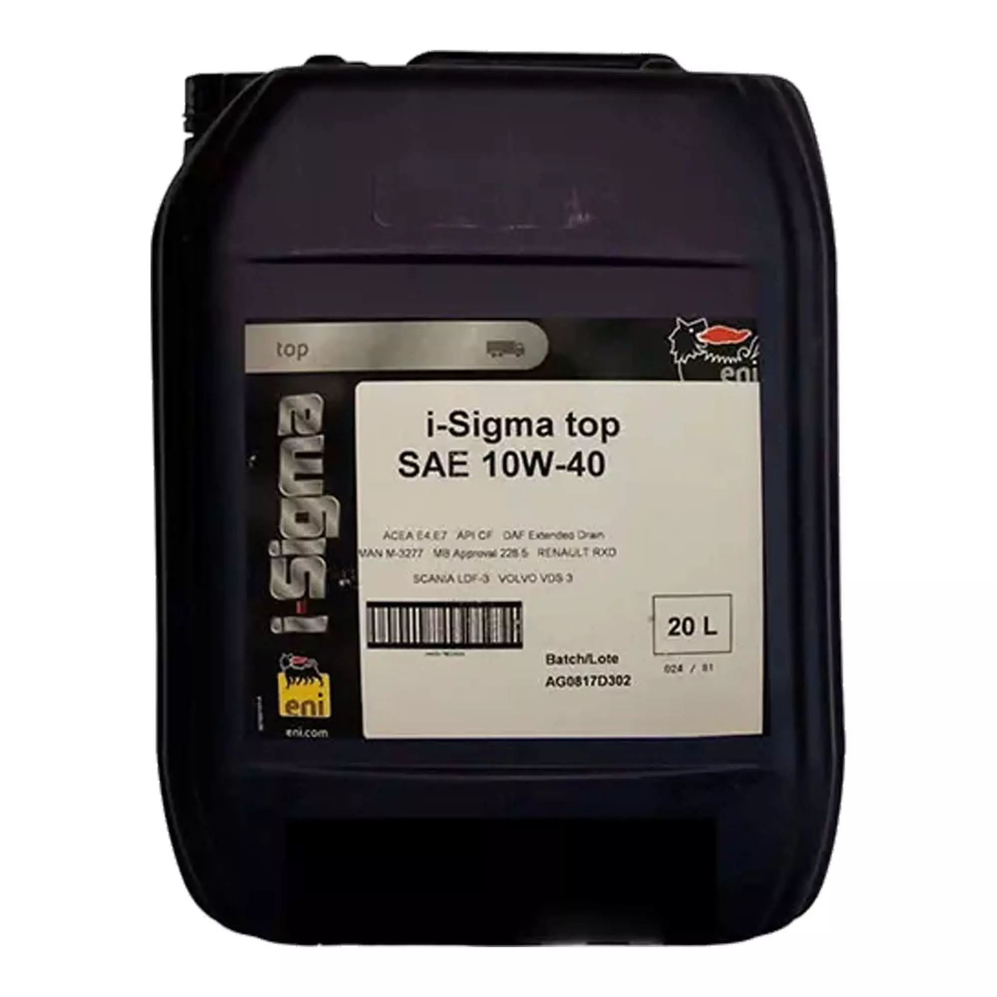 Масло моторное. Eni i-Sigma top 10W-40 20л Масло моторное. Eni i-Sigma top 10W-40 20л