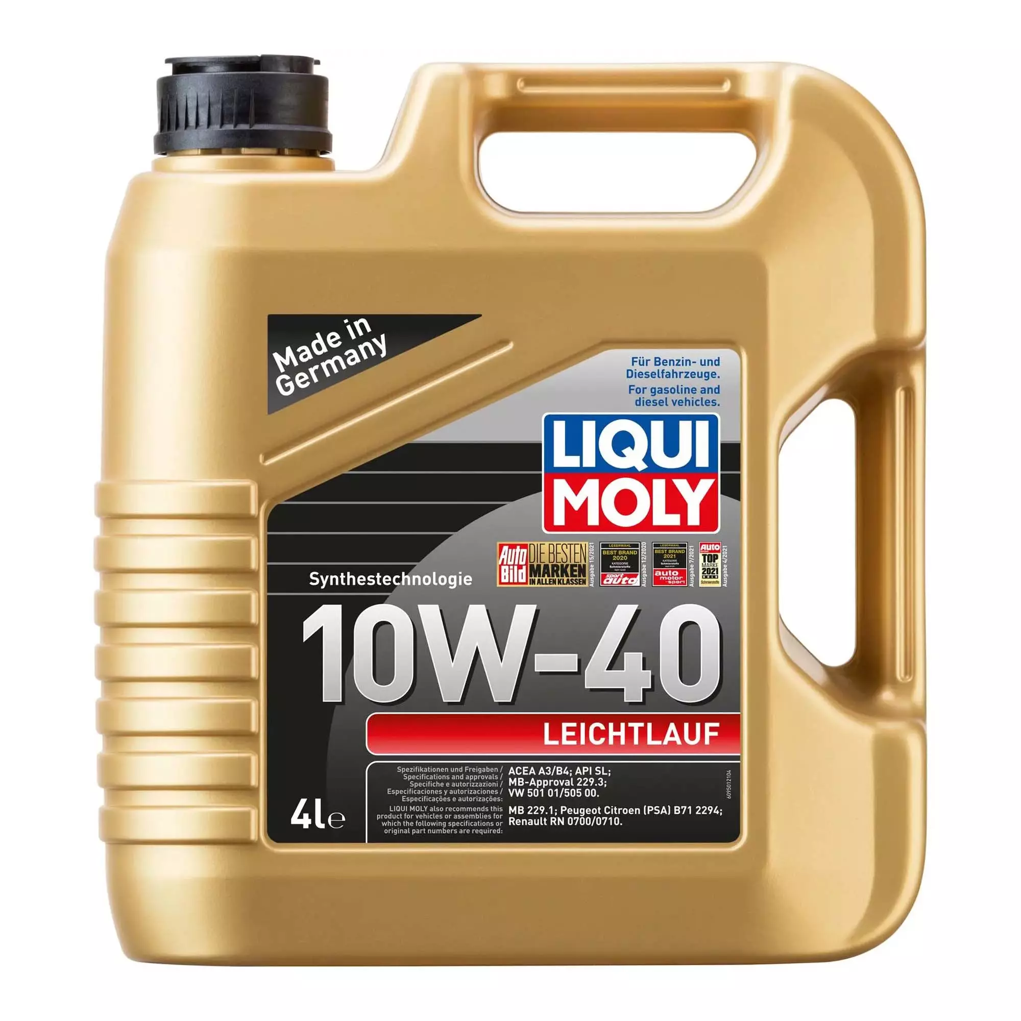 Олива моторна Liqui Moly Leichtlauf 10W-40 4л Олива моторна Liqui Moly Leichtlauf 10W-40 4л