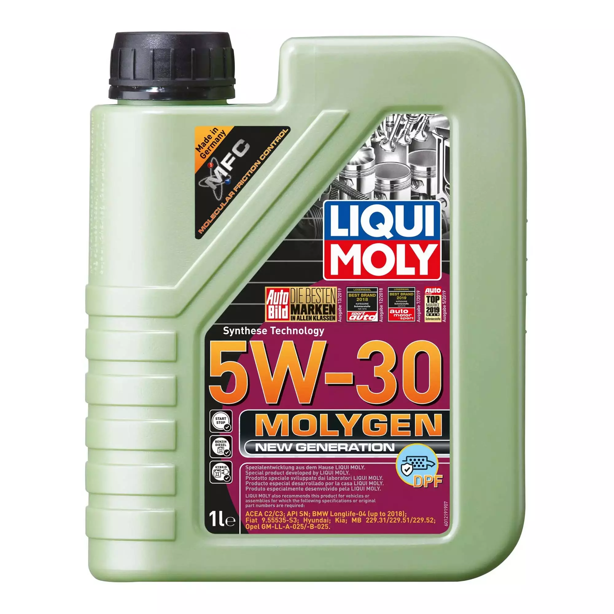 Масло моторное Liqui Moly Molygen New Generation 5W-30 DPF 1л (21224) Масло моторное Liqui Moly Molygen New Generation 5W-30 DPF 1л (21224)