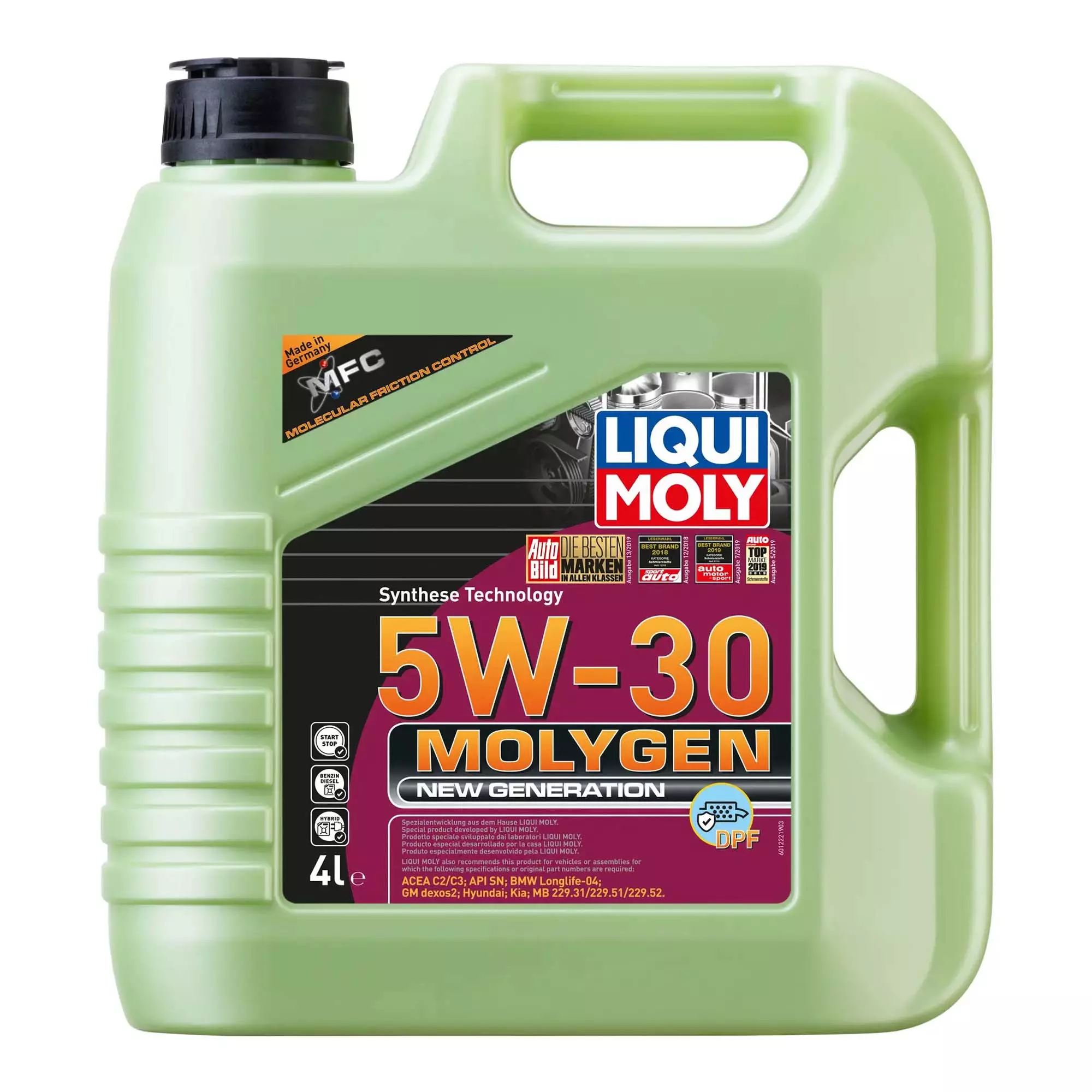 Олива моторна Liqui Moly Molygen New Generation 5W-30 DPF 4л (21225)