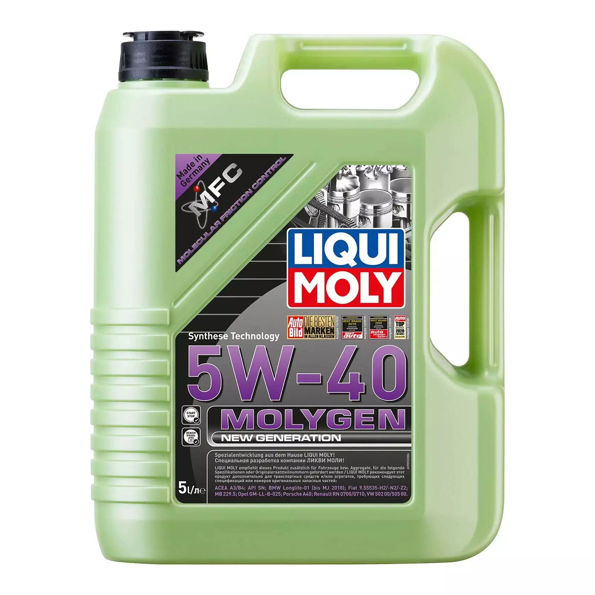 Масло моторное Liqui Moly Molygen New Generation 5W-40 5л (9055) Масло моторное Liqui Moly Molygen New Generation 5W-40 5л (9055)