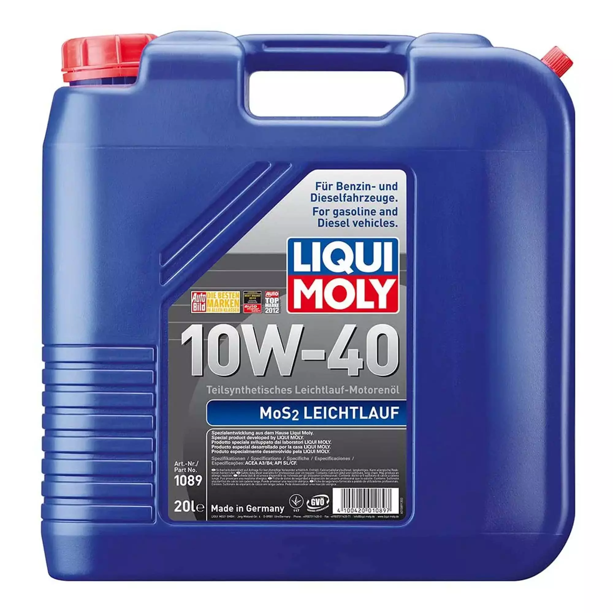 Масло моторное Liqui Moly MOS2-Leichtlauf 10W-40 20л (1089) Масло моторное Liqui Moly MOS2-Leichtlauf 10W-40 20л (1089)