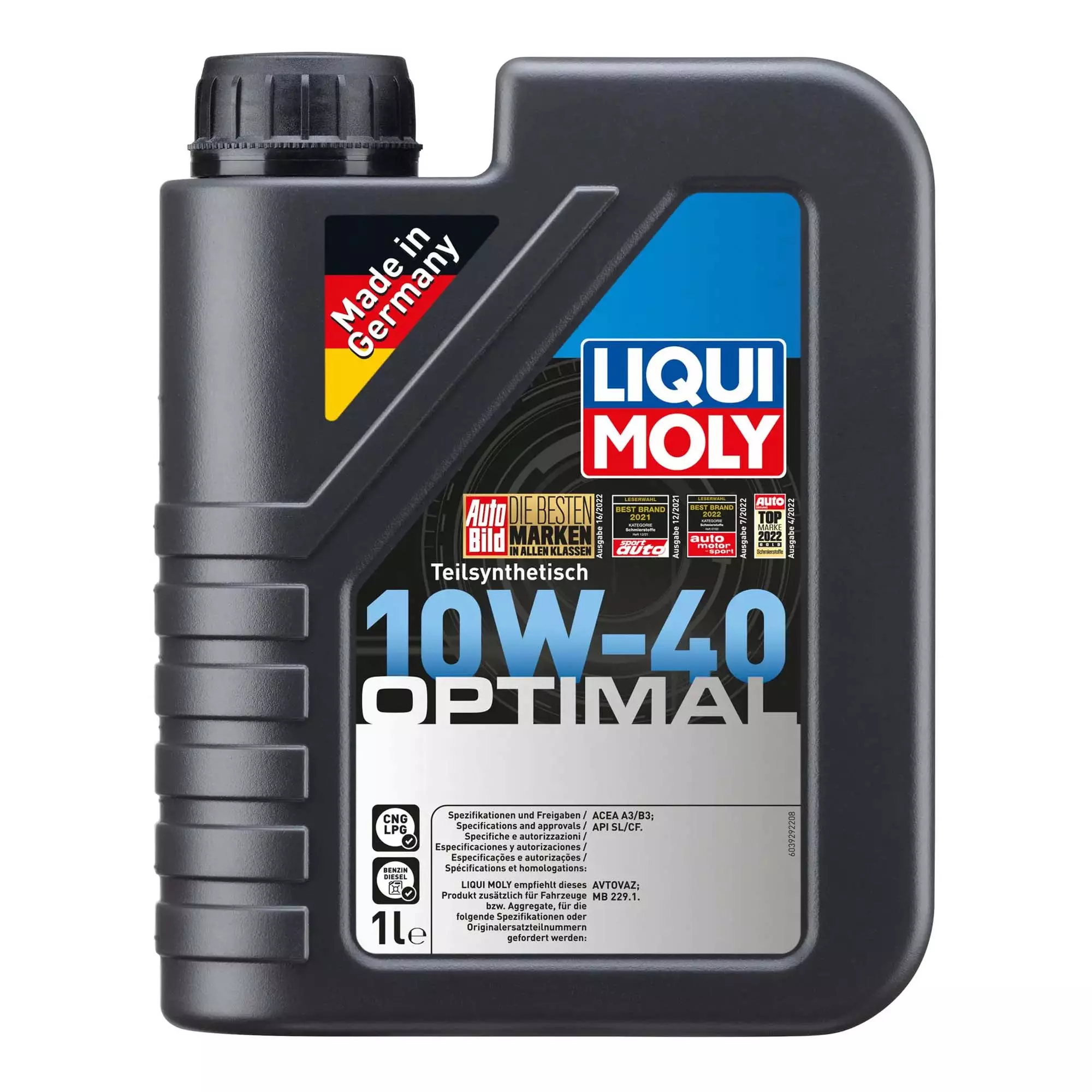 Масло моторное Liqui Moly Optimal SAE 10W-40 1л (3929)