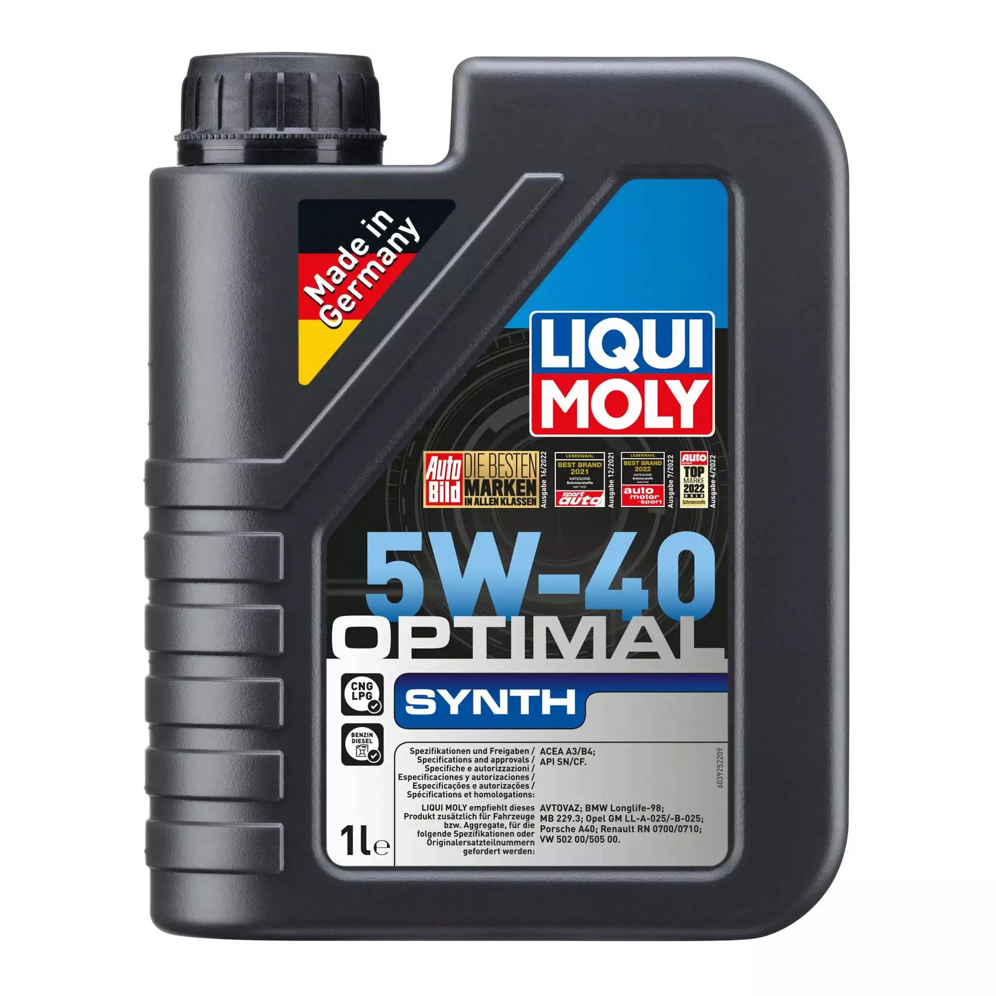 Олива моторна Liqui Moly Optimal Syntn SAE 5W-40 1л (3925)