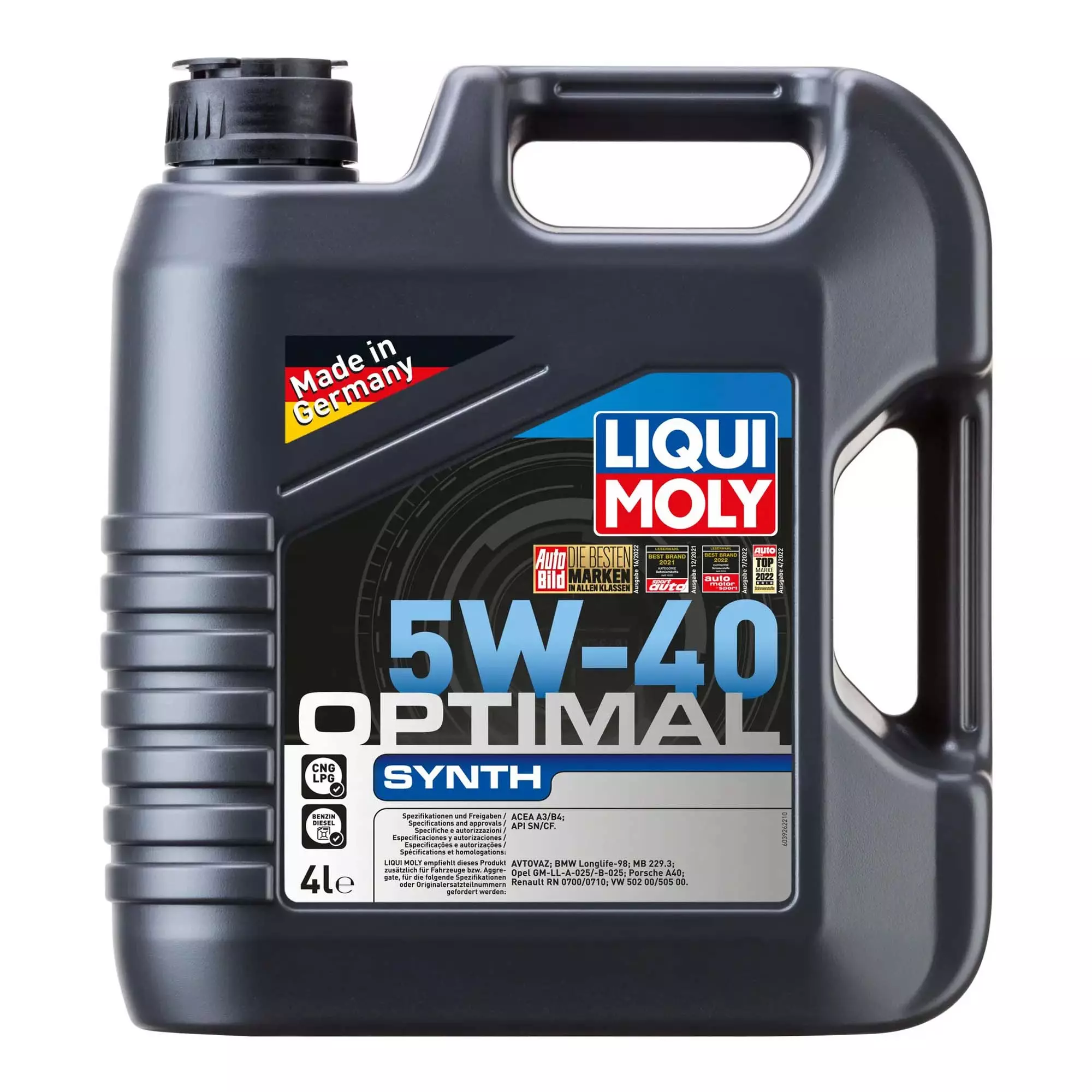 Масло моторное Liqui Moly Optimal Syntn SAE 5W-40 4л (3926)