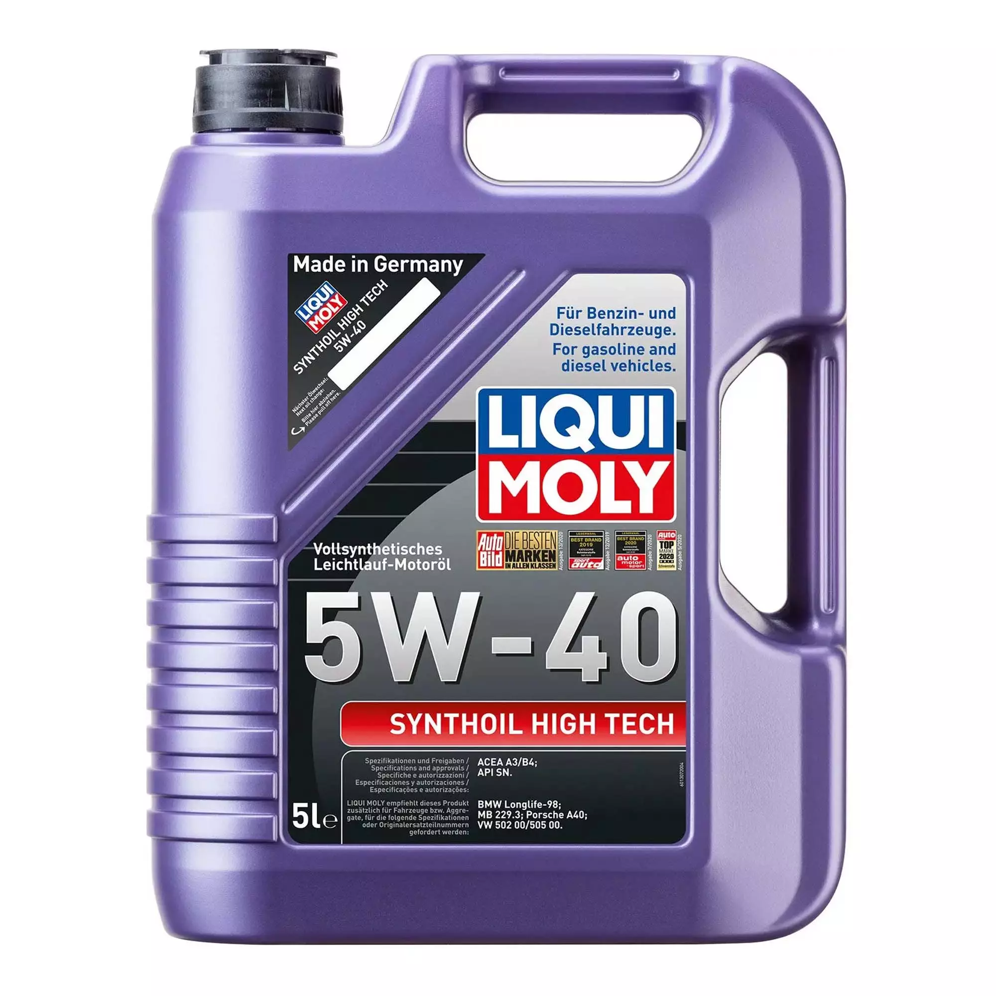 Моторна олива Liqui Moly Synthoil High Tech 5W-40 5л (1925)