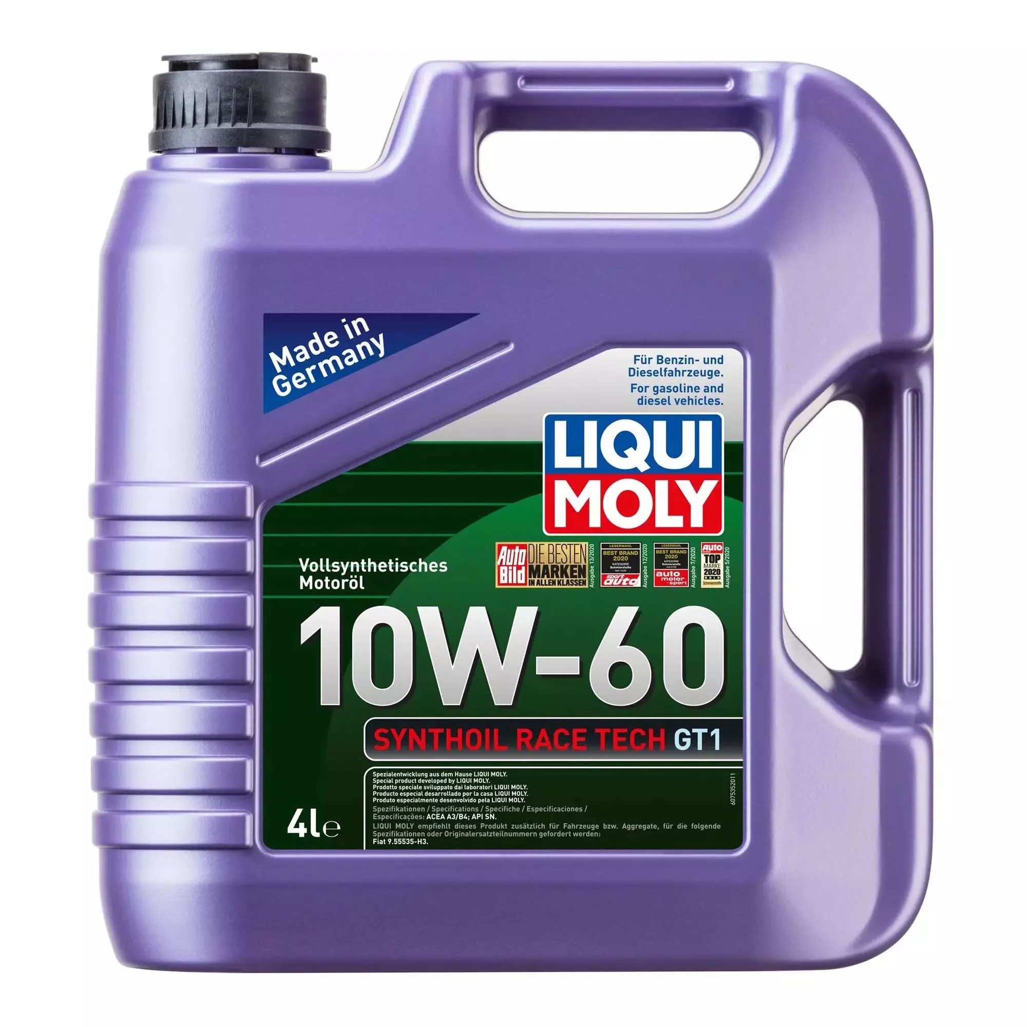 Масло моторное Liqui Moly Synthoil Race Tech GT1 10W-60 4л (7535) Масло моторное Liqui Moly Synthoil Race Tech GT1 10W-60 4л (7535)