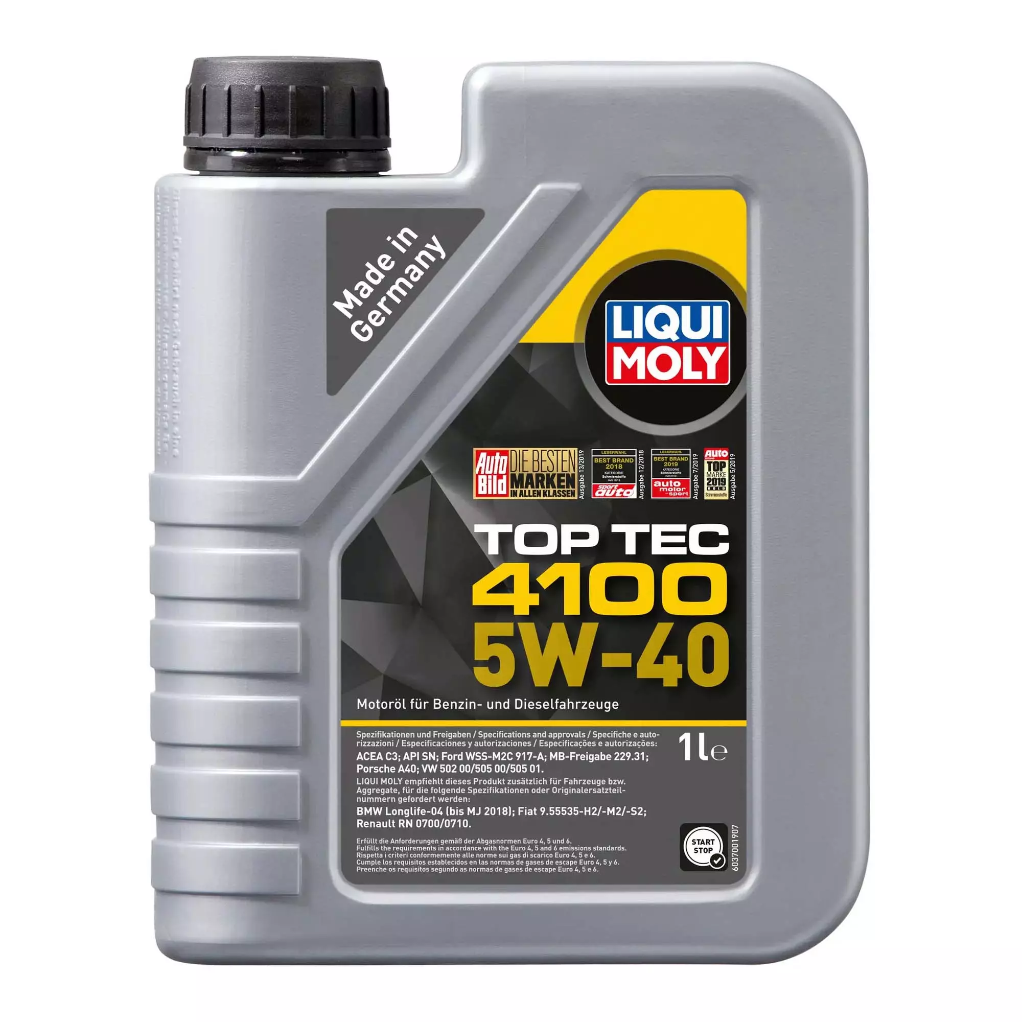 Масло моторное Liqui Moly TopTec 4100 5W-40 1л (7500)