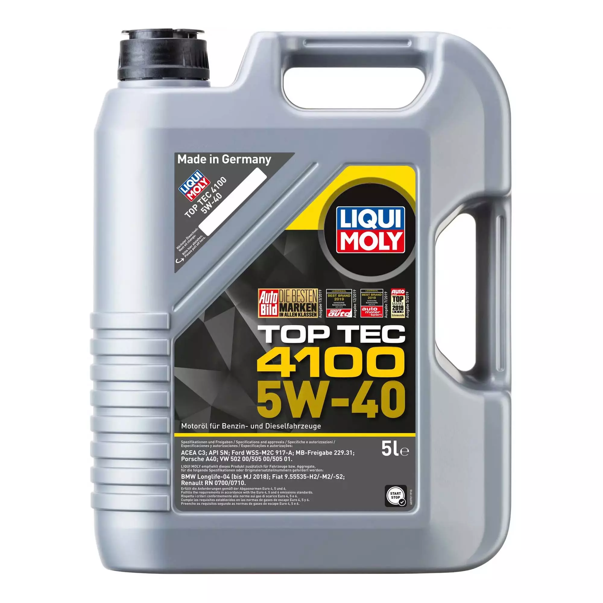 Масло моторное Liqui Moly Top Tec 4100 5W-40 5л (7501)