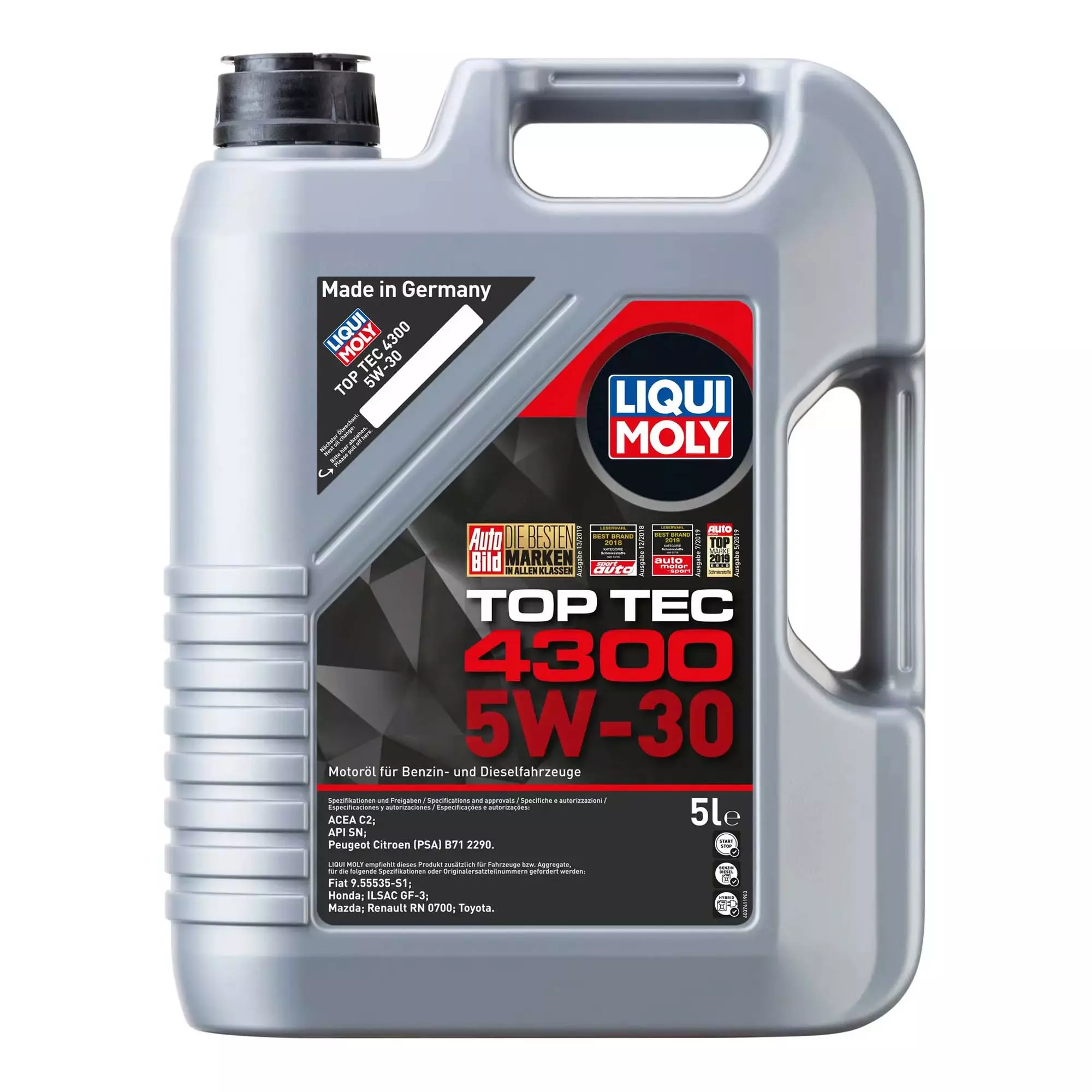 Масло моторное Liqui Moly Top Tec 4300 5W-30 5л (8031) Масло моторное Liqui Moly Top Tec 4300 5W-30 5л (8031)