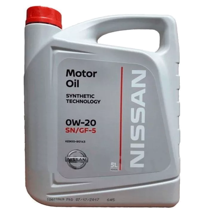 Масло моторное Nissan Motor Oil 0W-20 5л (KE90090143)