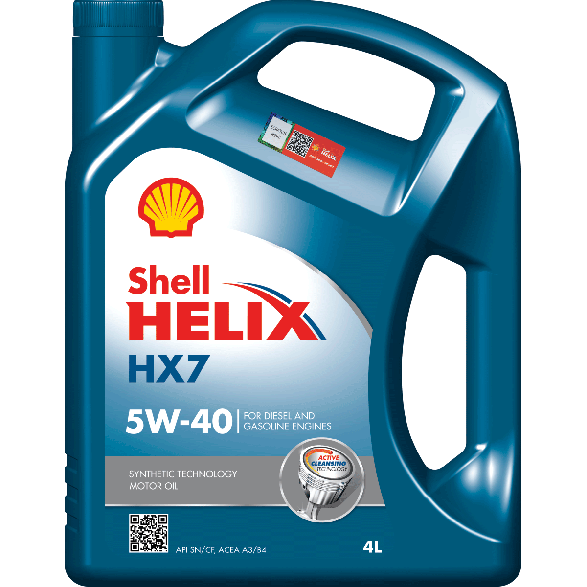 Масло моторное SHELL Helix HX7 5W-40 4л Масло моторное SHELL Helix HX7 5W-40 4л