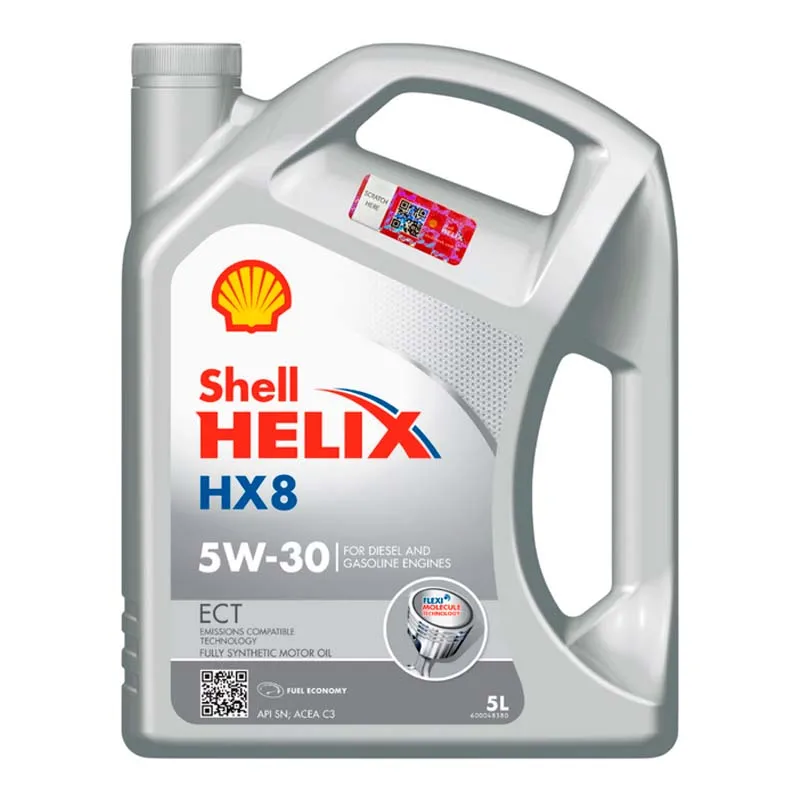 Моторное масло Shell Helix HX8 ECT 5W-30, 5 л