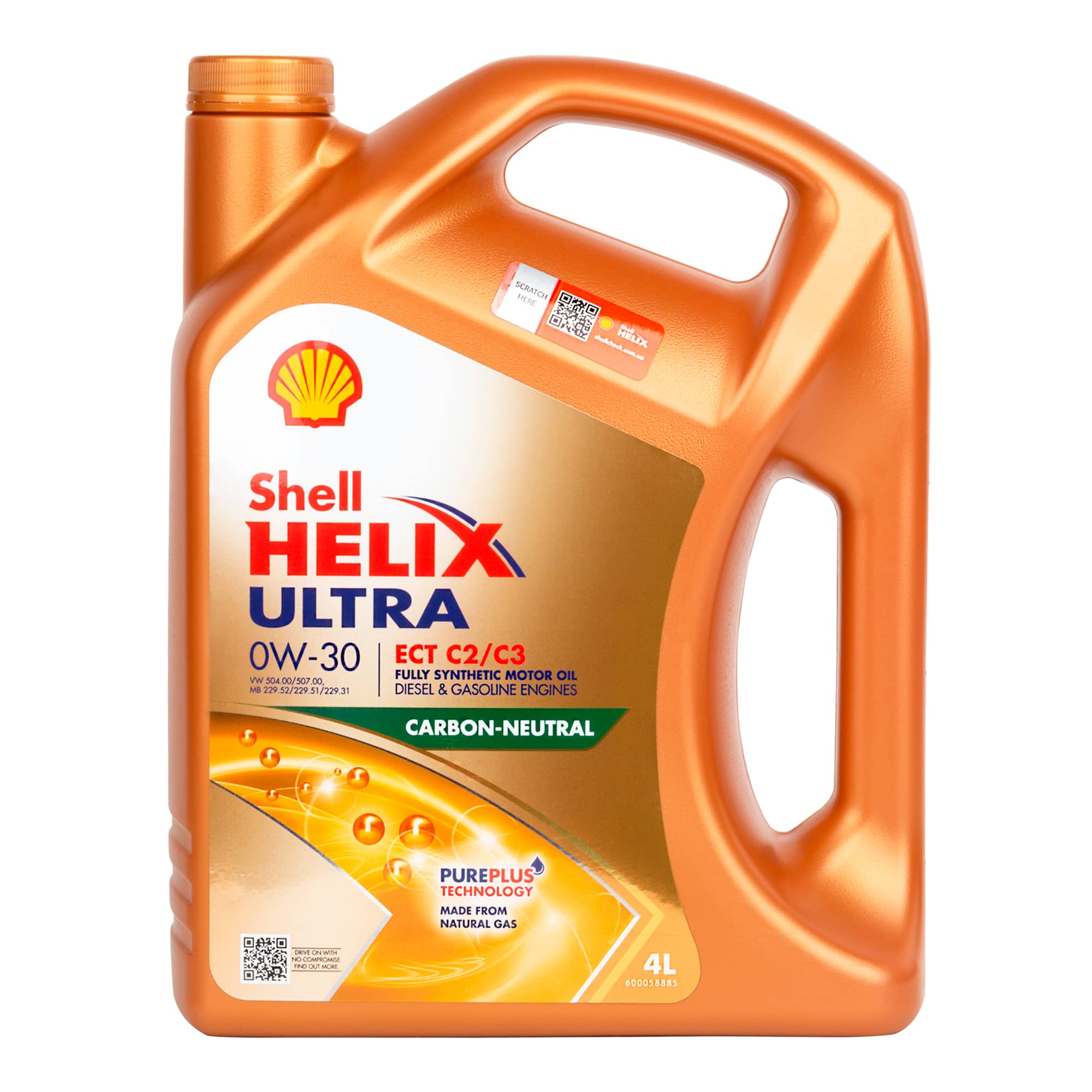 Моторное масло Shell Helix Ultra 0W-30 4л