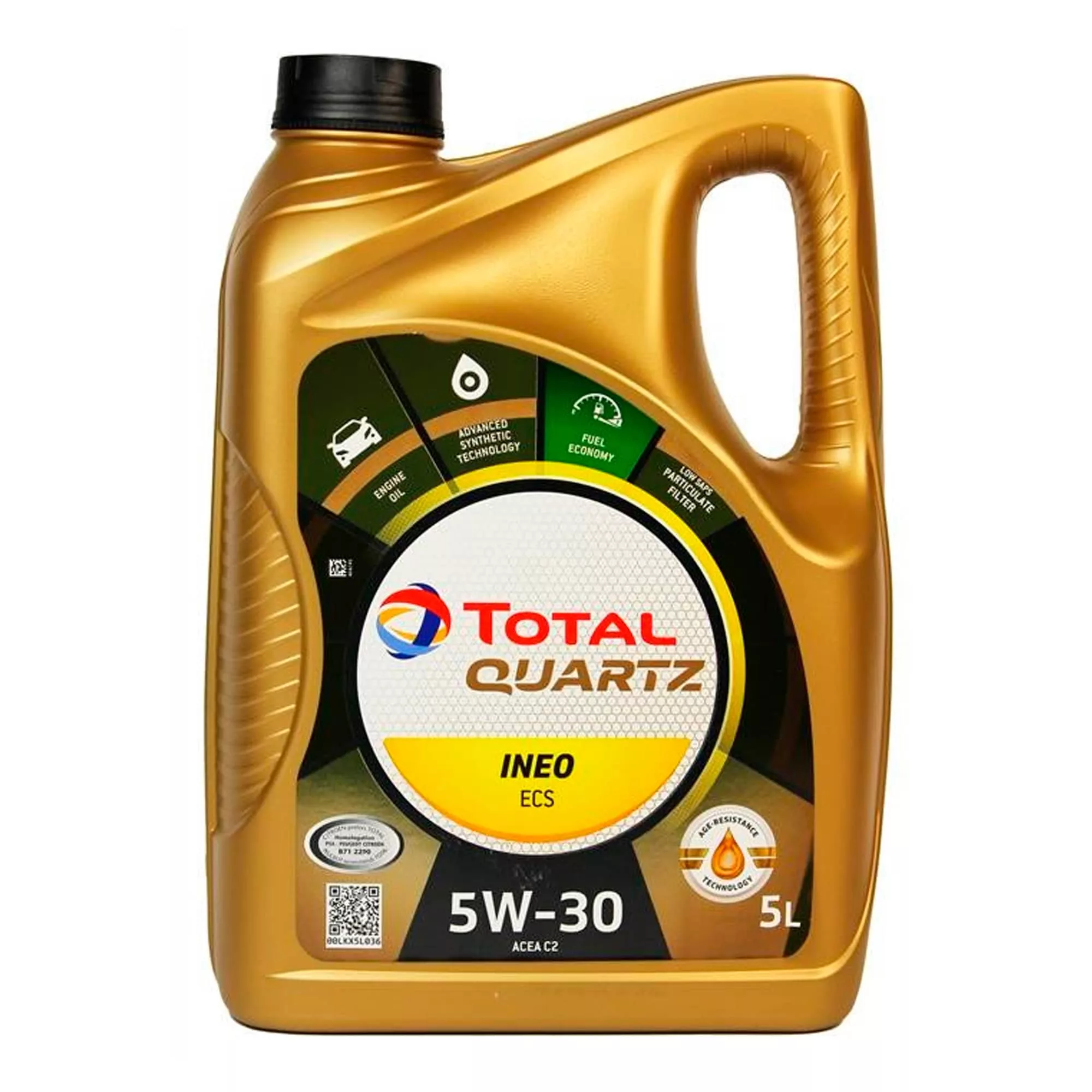 Олива моторна синтетична Total "QUARTZ INEO ECS 5W-30", 5л (151261) Олива моторна синтетична Total "QUARTZ INEO ECS 5W-30", 5л (151261)