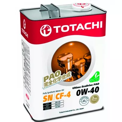 Масло моторное TOTACHI ULTIMA ECODRIVE PAO 0W-40 4л (TTCH 0W40/4)
