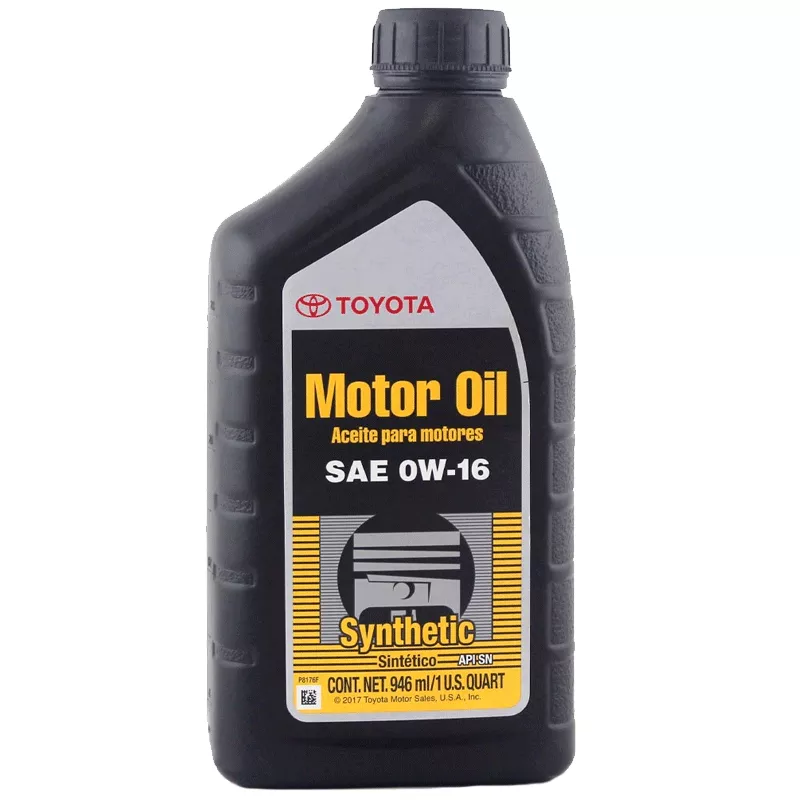 Масло моторное TOYOTA "Synthetic Motor Oil 0W-16", 0,946л (0027916QTE)