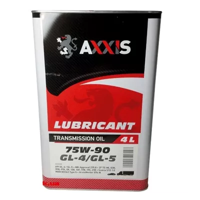 Масло трансмиссионное AXXIS 75W-90 GL-4 / GL-5 4л Масло трансмиссионное AXXIS 75W-90 GL-4 / GL-5 4л