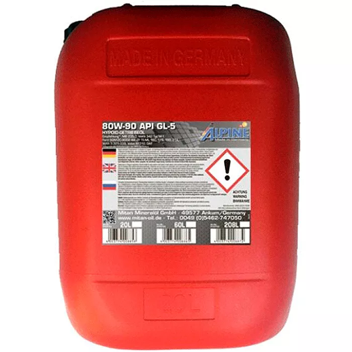 Трансмісійна олива Alpine Gear Oil 80W-90 GL-5 20л (0705-20) (24862) Трансмісійна олива Alpine Gear Oil 80W-90 GL-5 20л (0705-20) (24862)