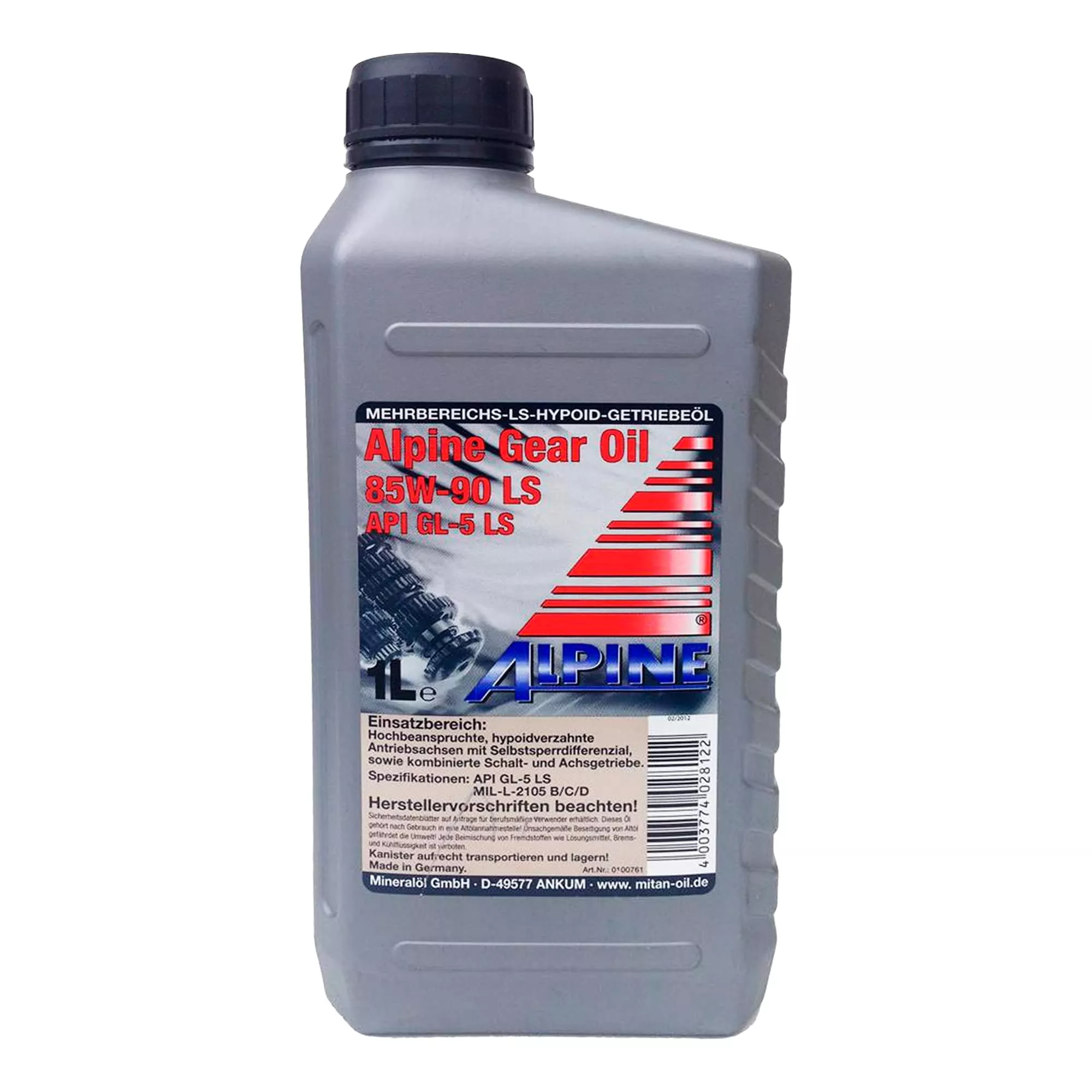 Масло трансмиссионное Alpine Gear Oil 85W-90 LS GL-5 1л (0765-1) Масло трансмиссионное Alpine Gear Oil 85W-90 LS GL-5 1л (0765-1)