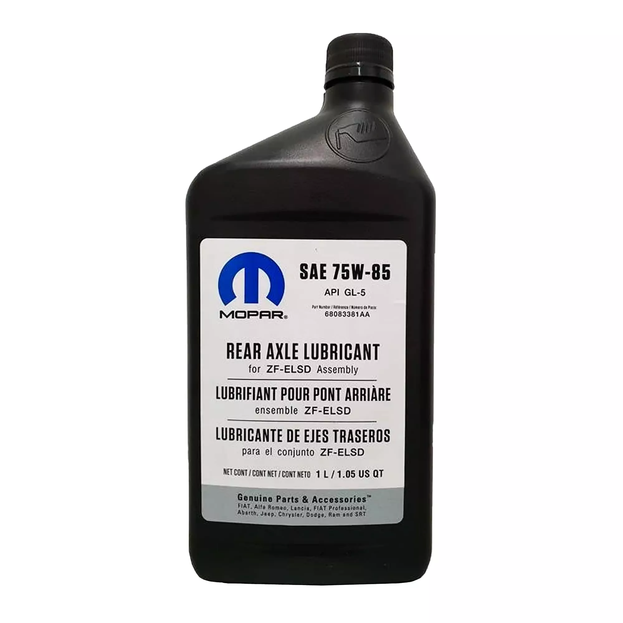 Трансмісійна олива Mopar Rear Axle Lubricant GL-5 75W-85 1л (68083381AA) Трансмісійна олива Mopar Rear Axle Lubricant GL-5 75W-85 1л (68083381AA)