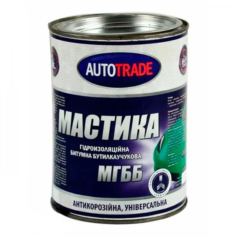 Мастика битумно-бутилкаучуковая Autotrade 1л (50112) Мастика битумно-бутилкаучуковая Autotrade 1л (50112)