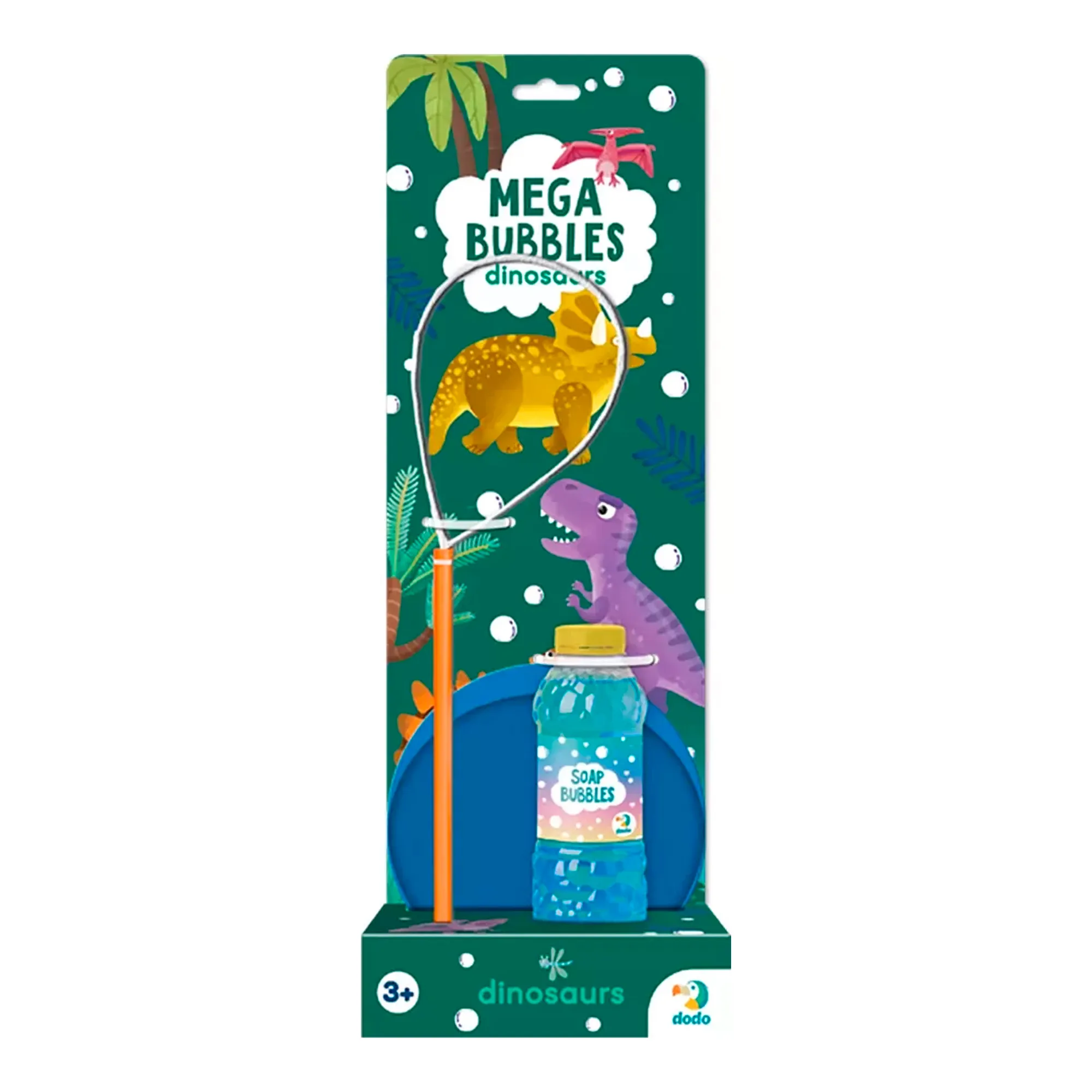Мыльные пузыри Dodo Mega Bubbles Динозавры 450 мл с тарелочкой (500122)