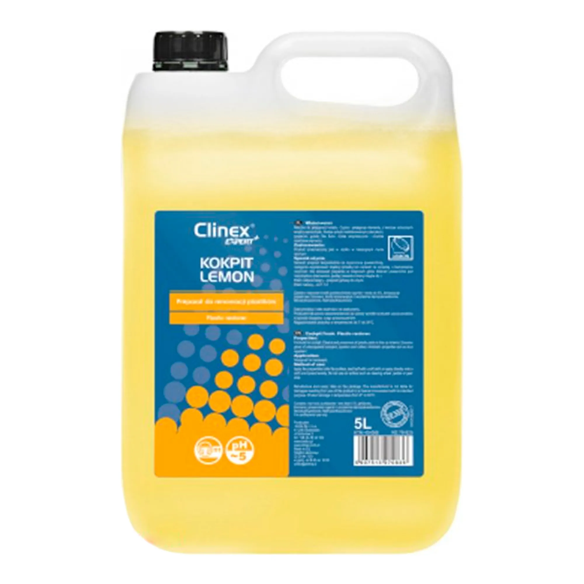 Молочко для пластика Moje Auto Clinex Expert+ Bio Kokpit Lemon 5л (40-068)