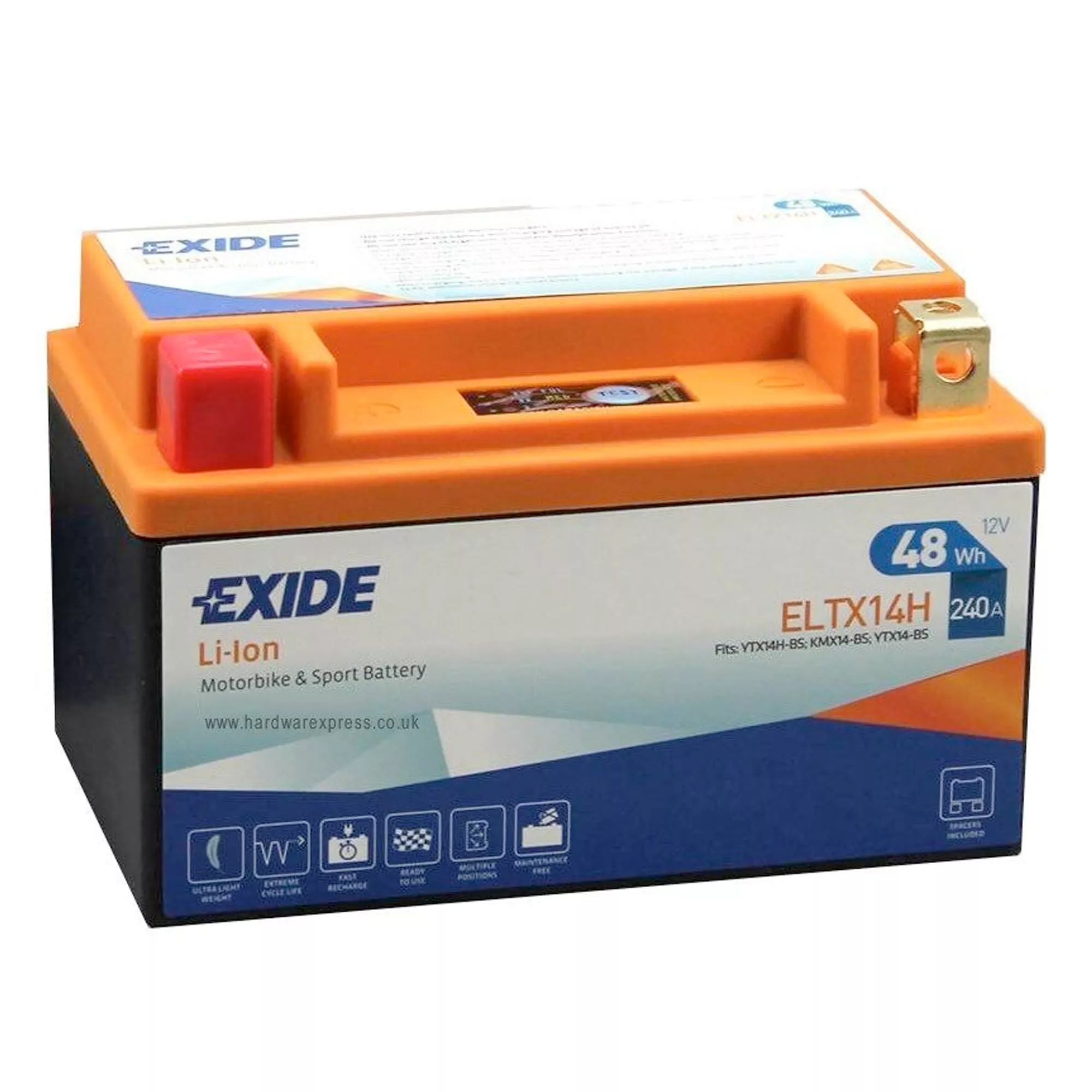 Мото аккумулятор EXIDE 6СТ-4Ah Аз (ELTX14H)