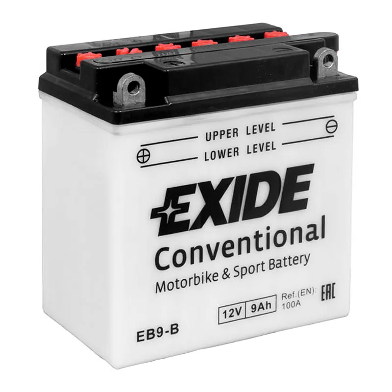 Мото акумулятор EXIDE Conventional 6СТ-9Ah Аз (EB9-B)