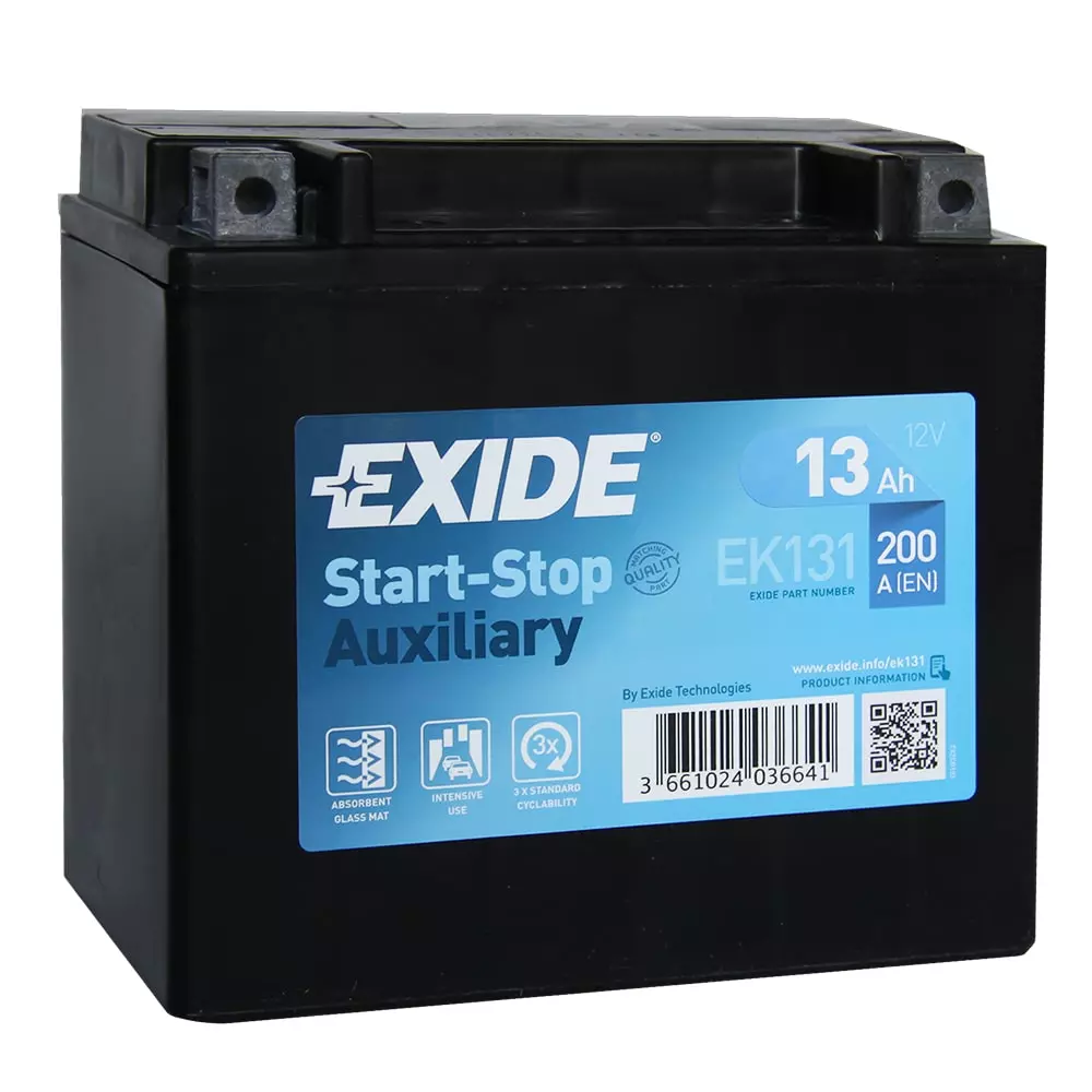 Мото аккумулятор EXIDE AGM 6СТ-13Ah Аз 200А (EK131)