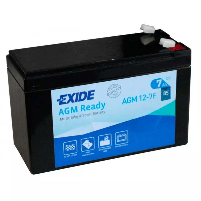 Мото аккумулятор EXIDE Ready AGM 6СТ-7Ah Аз 12В 85А (EN) (AGM12-7F)