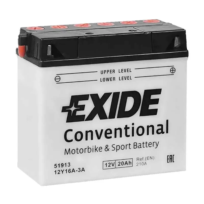 Мото аккумулятор EXIDE Conventional 6СТ-20Ah АзЕ (12Y16A-3A)