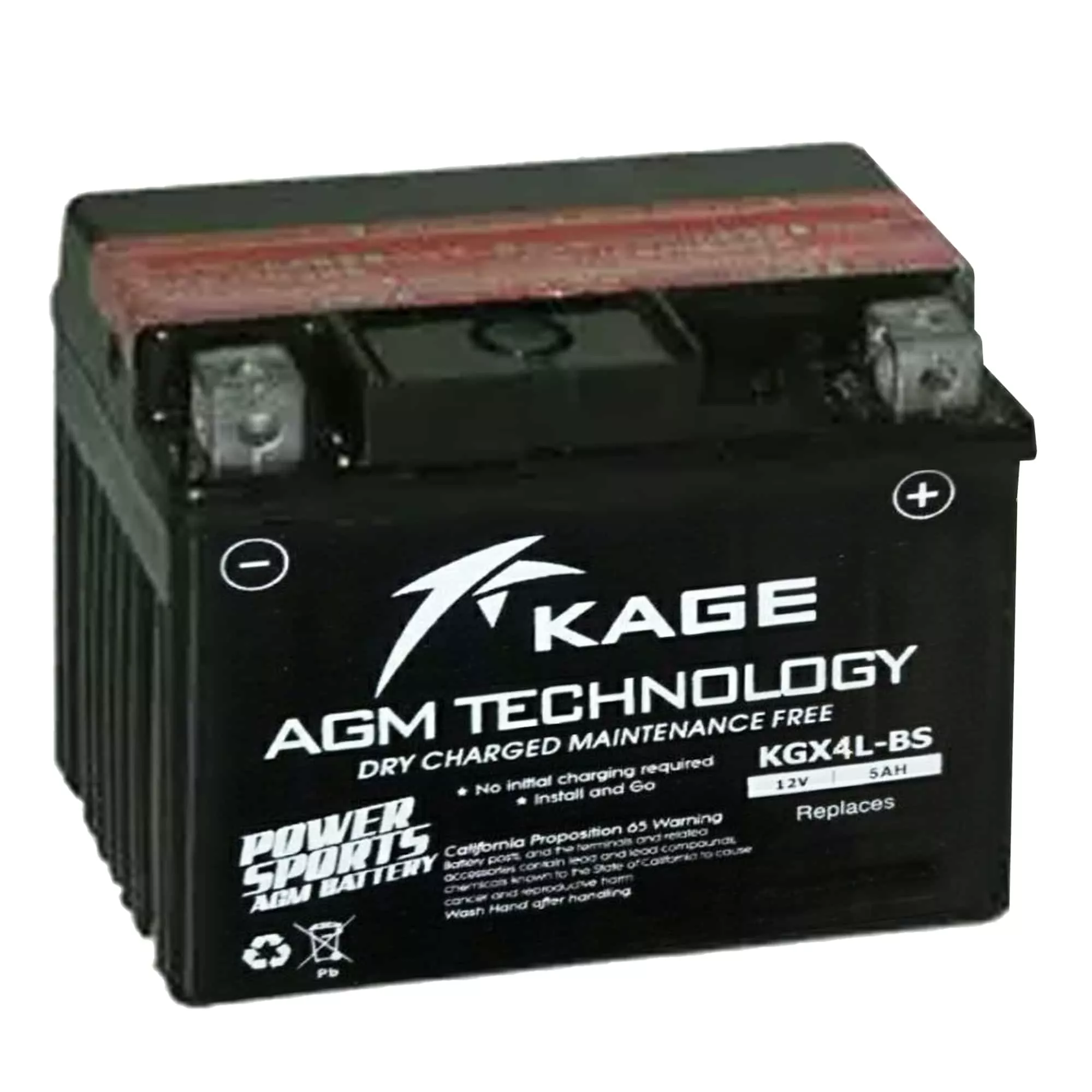 Мото аккумулятор MOTOBATT сухозаряженный AGM 3.5Ah 45A АзЕ (KGX4L-BS)