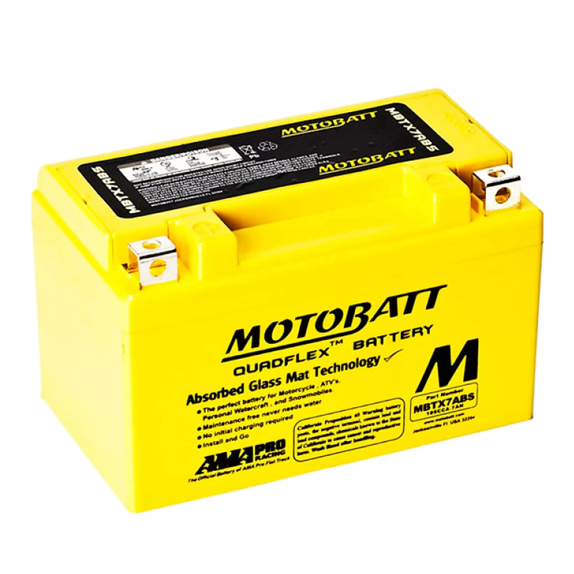 Мото акумулятор MOTOBATT AGM 6СТ-7Ah Аз (KGX7A-BS)