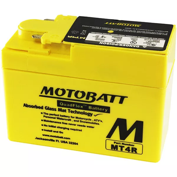 Мото аккумулятор MOTOBATT залитый и заряженный AGM 2.5Ah 45A АзЕ (MTR4) Мото аккумулятор MOTOBATT залитый и заряженный AGM 2.5Ah 45A АзЕ (MTR4)