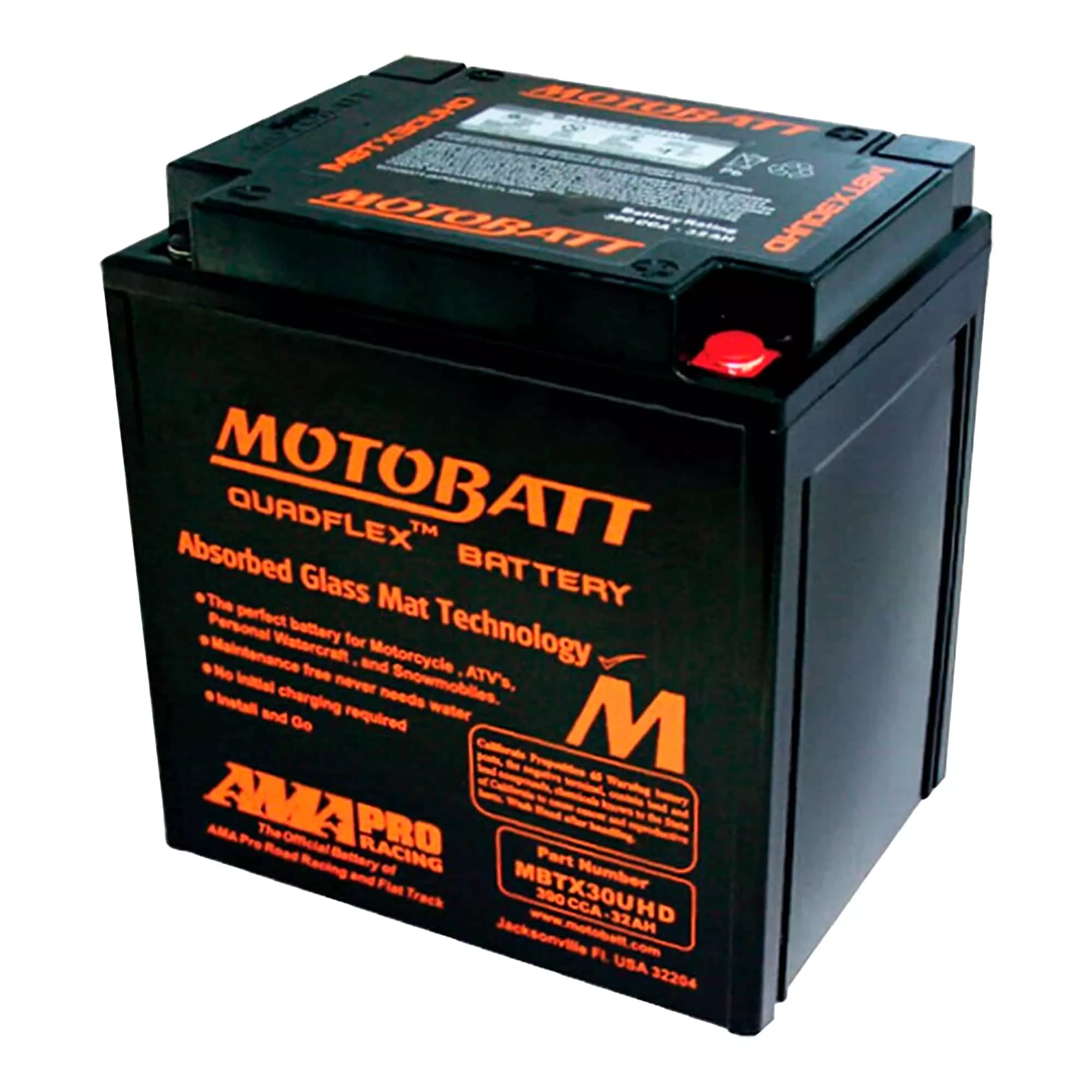 Мото акумулятор MOTOBATT залитий та заряджений AGM 32Ah 390A (MBTX30UHD)