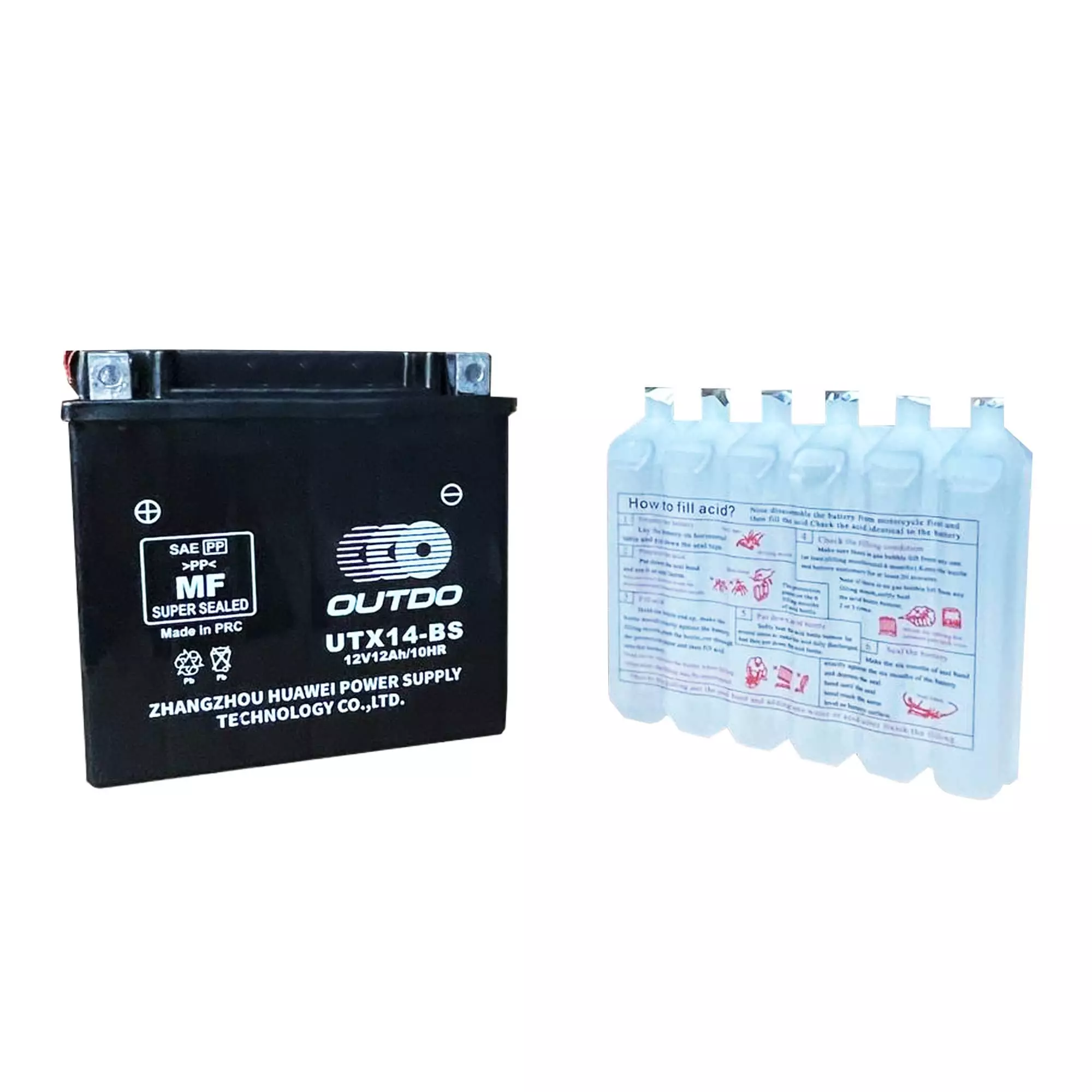 Мото аккумулятор OUTDO MOTO GEL 6CT-12Ah Аз (UTX14-BS) Мото аккумулятор OUTDO MOTO GEL 6CT-12Ah Аз (UTX14-BS)