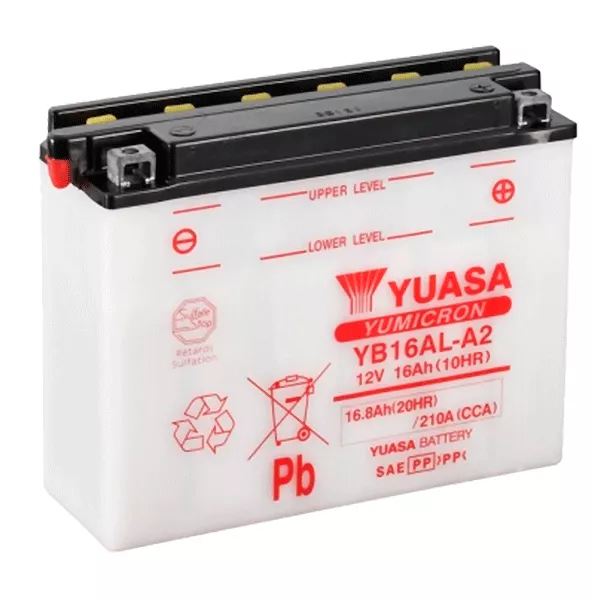 Мото аккумулятор YUASA 6СТ-16.8Ah АзЕ (YB16AL-A2 (CP))