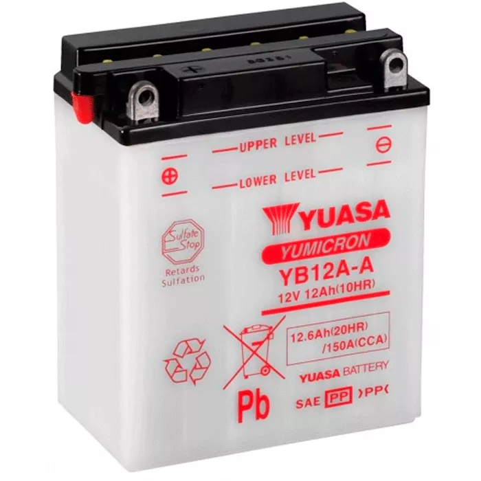 Мото аккумулятор YUASA 6СТ-12.6Ah Аз (YB12A-A (CP))