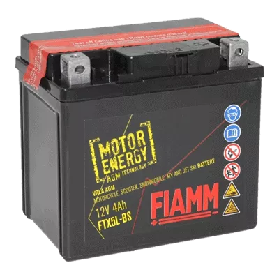 Мото аккумулятор FIAMM 6СТ-4Ah АзЕ (FTX5L-BS) Мото аккумулятор FIAMM 6СТ-4Ah АзЕ (FTX5L-BS)